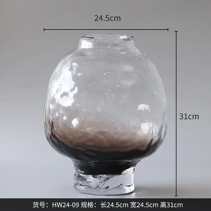 "Afralia™ Gradient Glass Vase for Flower Arrangement and Home Decoration"