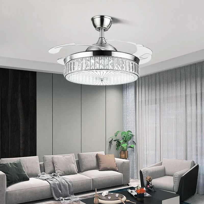 Afralia™ Crystal Ceiling Fan for Elegant Living Room Décor