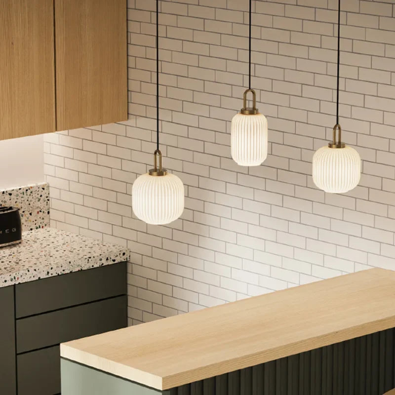 Afralia™ LED Glass Chandelier: Modern Dining Room Pendant Lights Hanging Lamp Fixtures