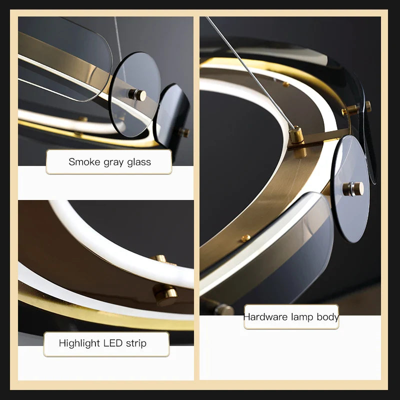 Afralia™ Circular Ring LED Chandelier: Modern Lighting for Living, Bedroom, Dining Room