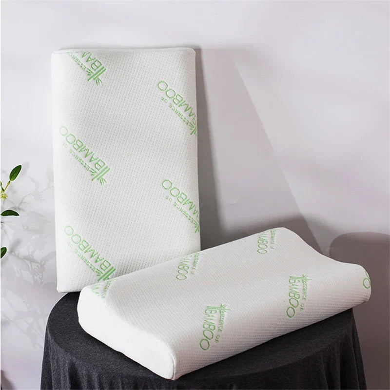 Afralia™ Wave Bamboo Memory Foam Pillow for Cervical Spine Care and Pain Relief