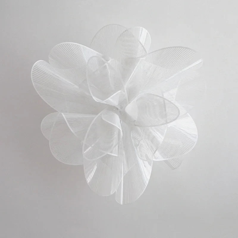 Afralia™ Flower Petal Acrylic LED Ceiling Chandelier for Artistic Indoor Lighting