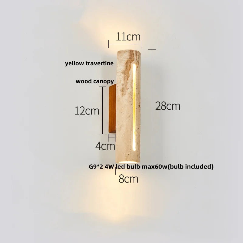 Afralia™ Terrazzo Stone LED Wall Lights for Modern Nordic Interior