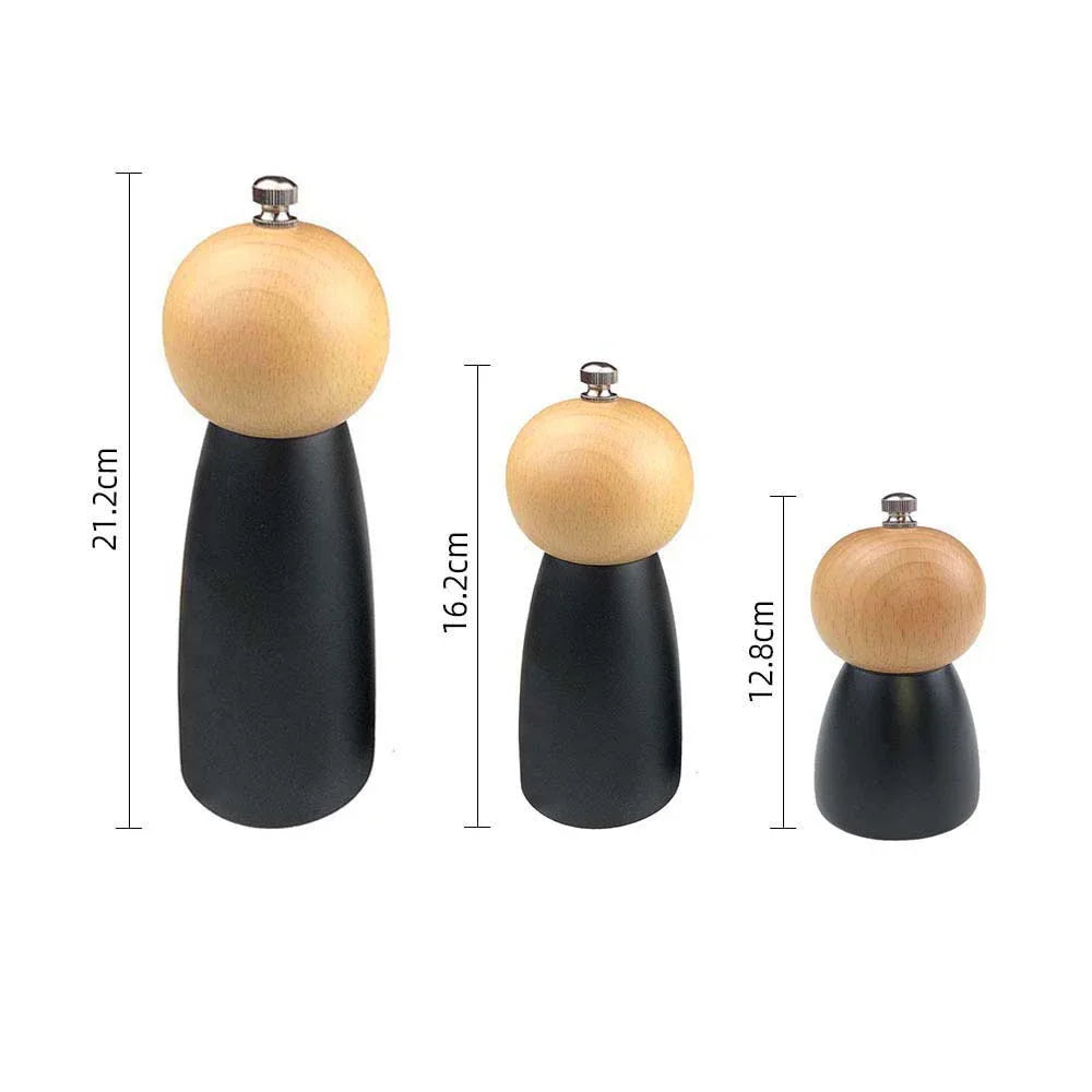 Afralia™ Wooden Ceramic Core Pepper Grinder | Japanese Style Kitchen Manual Pepper Grinding