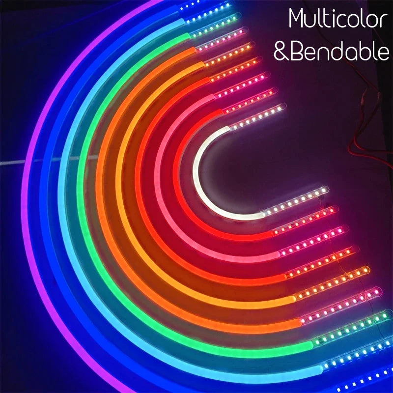 Afralia™ Flexible Silicone Neon Tube LED Strip Light for Outdoor Neon Signs - Waterproof IP67