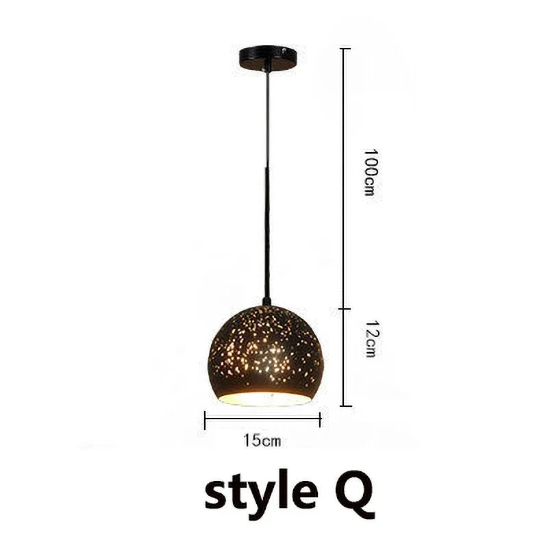 Afralia™ Etched Iron Chandelier Pendant Light Fixture for Dining and Living Room