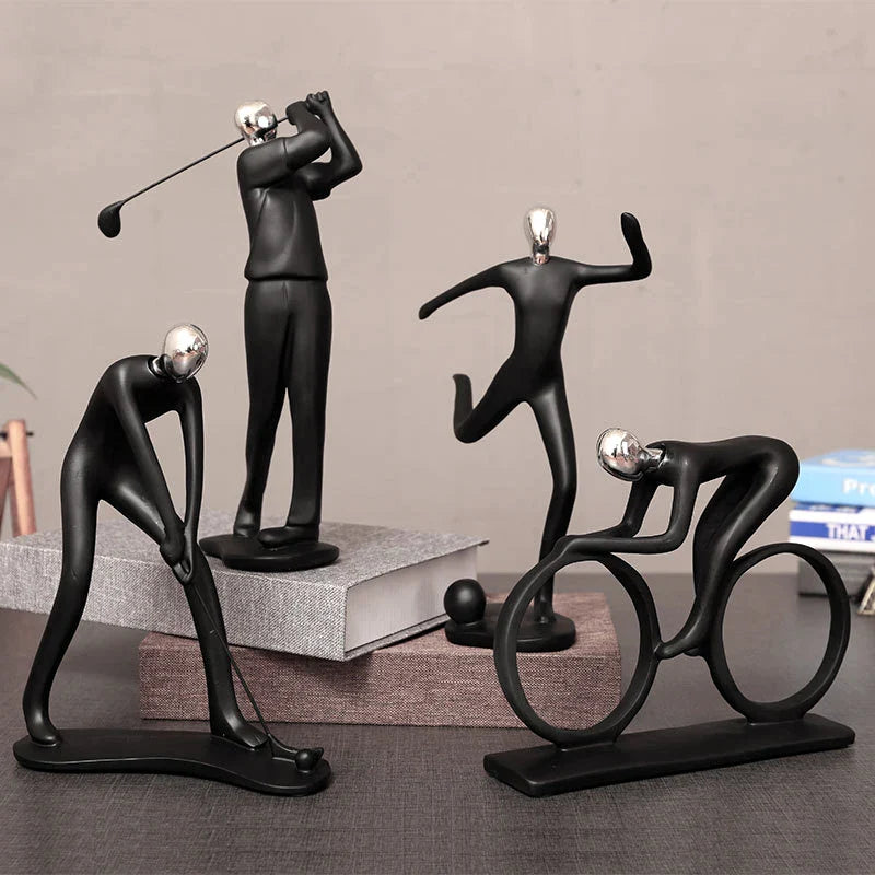 Afralia™ Abstract Athlete Statue Sculpture for Home Office Decor