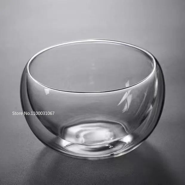 Afralia™ Double Wall Glass Salad Bowl Insulated Container - Heat Resistant Kitchen Tableware