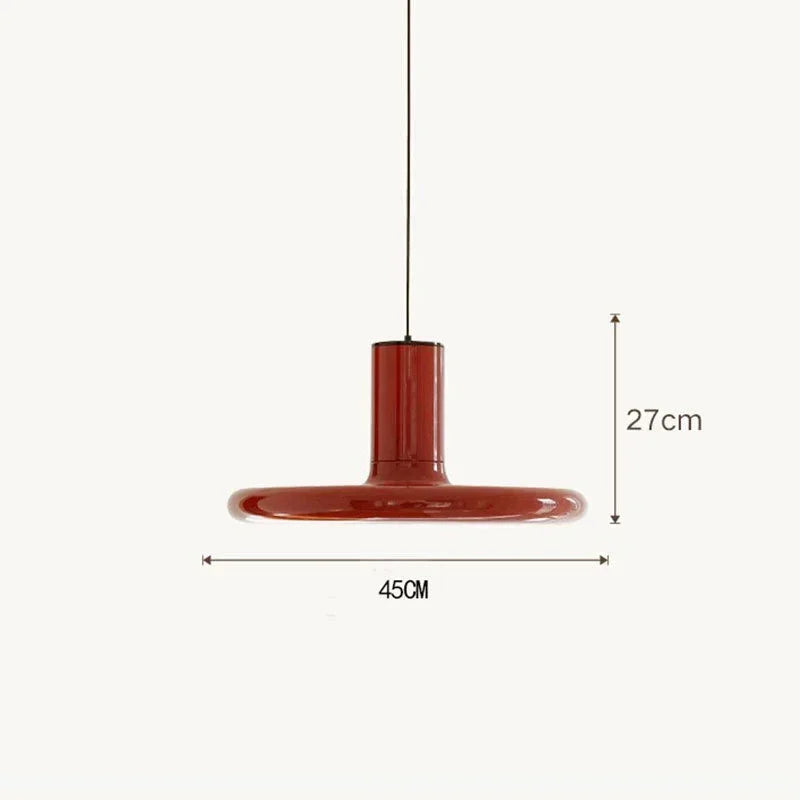 Afralia™ Vintage Red Pendant Lamp Chandelier for Kitchen Dining Living Room