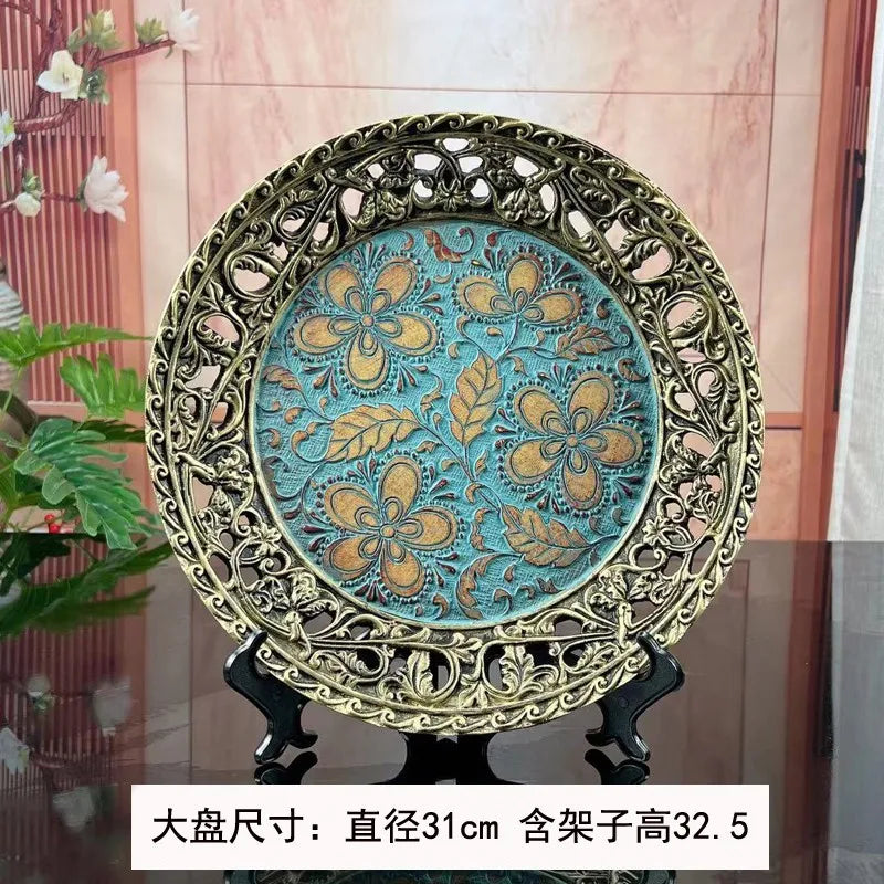 Afralia Resin Vase Dried Flowers Arrangement for Living Room Decor