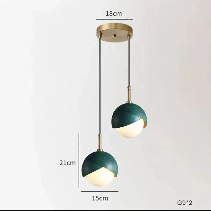 Afralia™ Blue Copper Chandelier Pendant Light for Kitchen Island & Restaurant