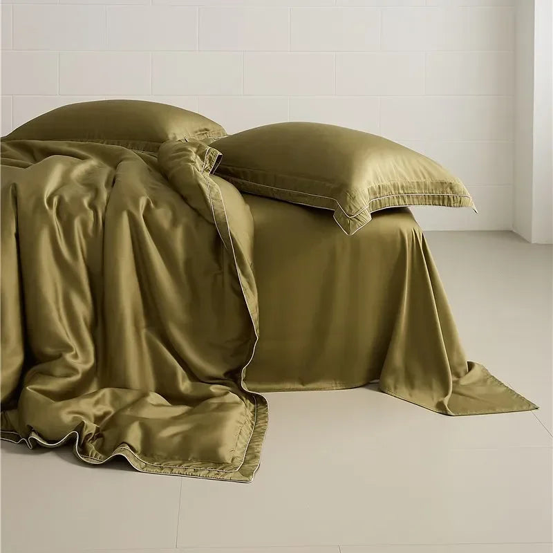 Luxury Afralia™ Cotton Bedding Set in Solid Color - Twin to King Sizes