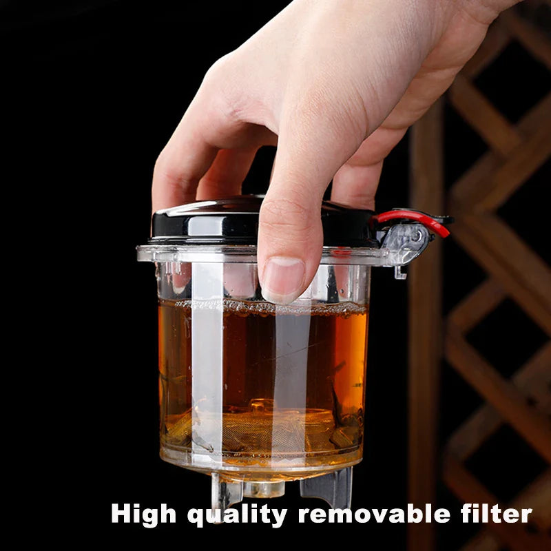 Afralia™ Glass Tea Set with Infuser, Pu Erh Kettle, Gaiwan Pots - 900ml