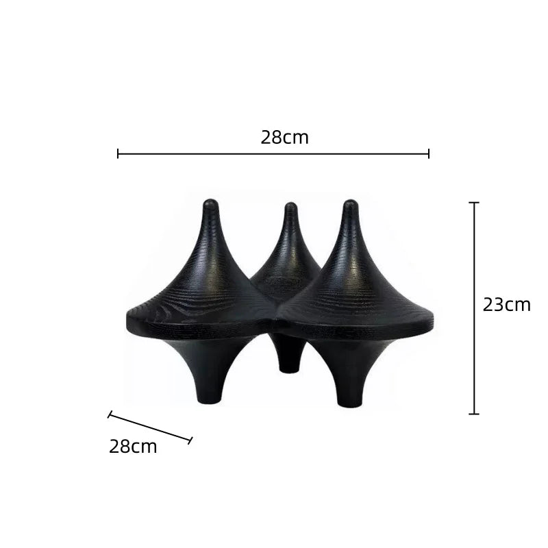 Afralia™ Geometric Gyroscope Triangle Cone Resin Decorative Figurines Ornament
