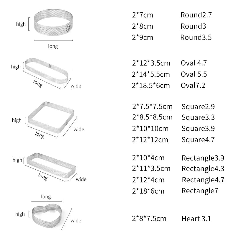 Afralia™ Stainless Steel Cake Tart Ring, Reusable Mold for French Pies, Tarts, and Mousse