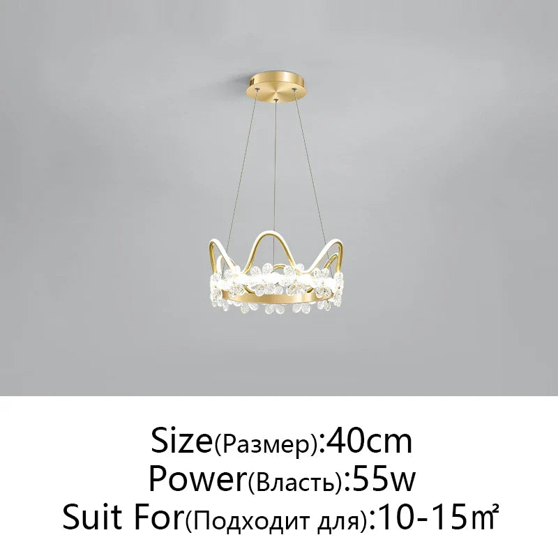 Afralia™ Crystal Flower Ring Chandelier for Modern Living and Bedroom