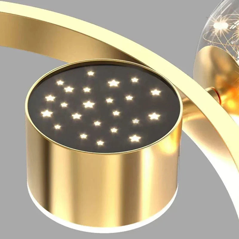 Afralia™ Modern Iron Glass LED Chandelier for Home Decor Lighting Fixtures