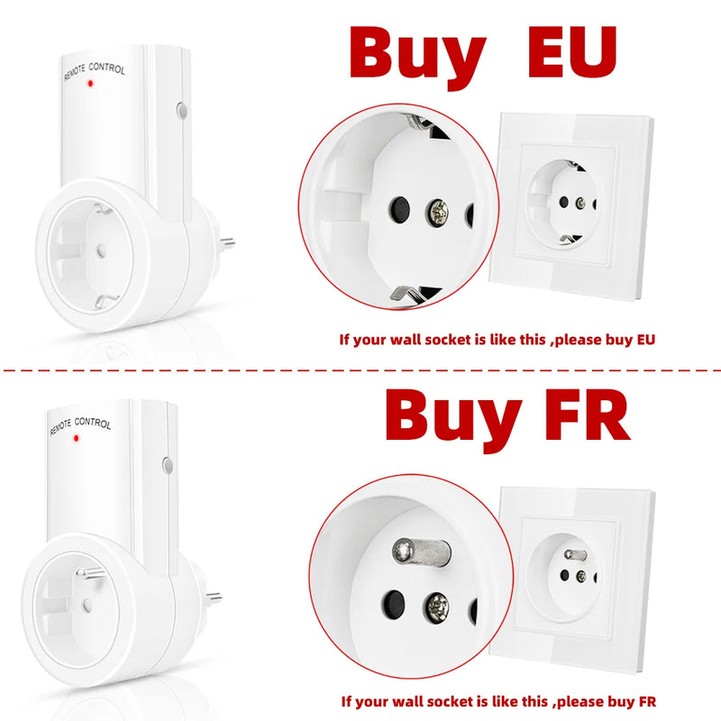 Afralia™ Smart Socket EU Plug 220V 433mhz Outlet Switch LED Safe Home Control