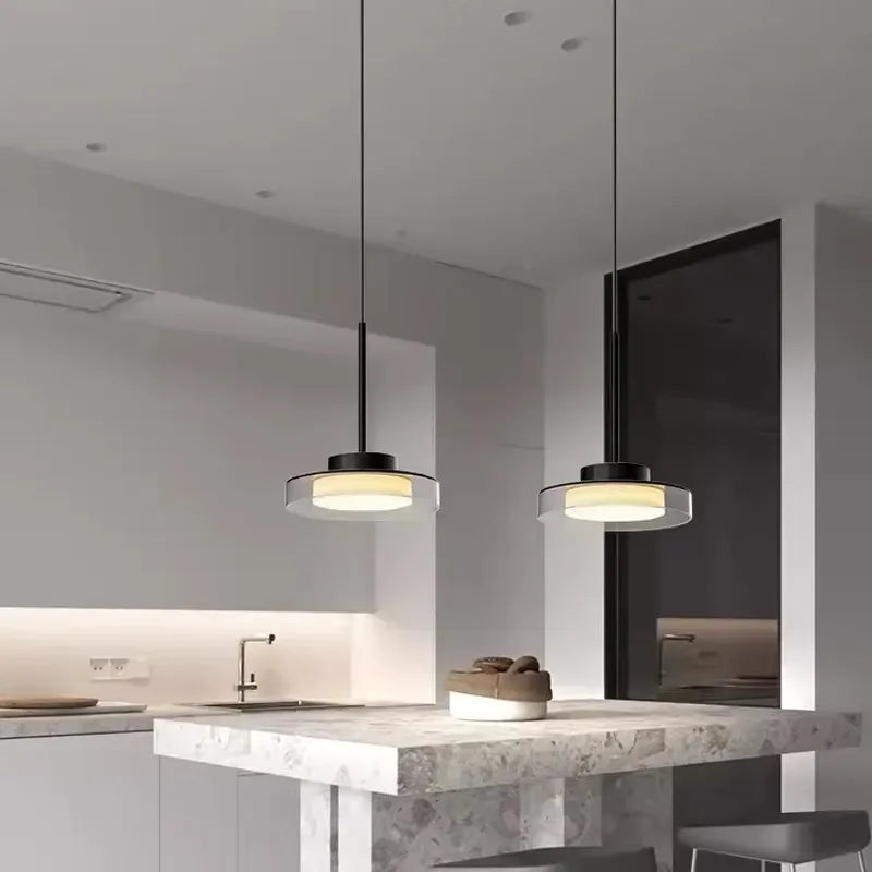 Afralia™ LED Iron Acrylic Pendant: Modern French Style Indoor Light for Bedroom & Living Room