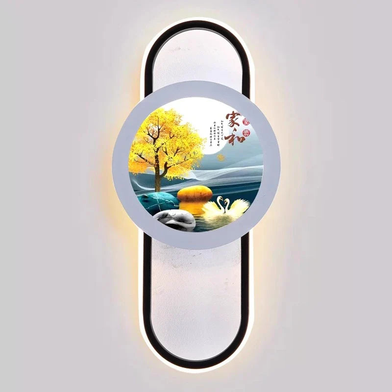 Afralia™ Wall Lamp for Bedroom Living Room Stairs, Creative Background Painting Decoration