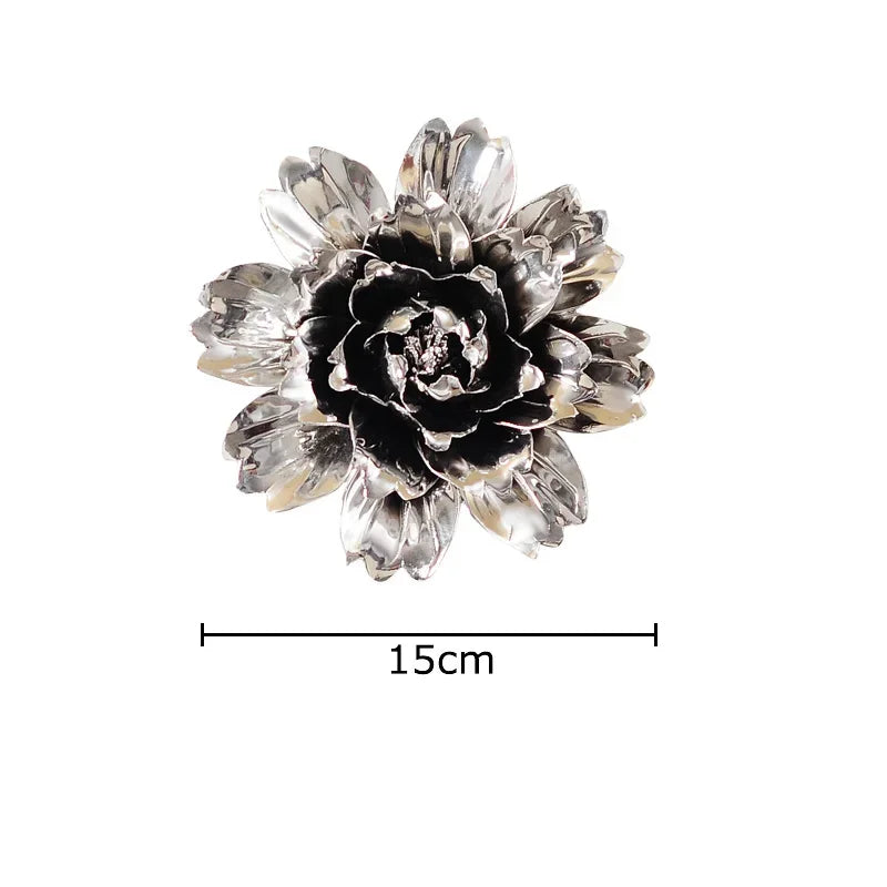 Afralia™ Elegant Porcelain Peony Flower Wall Ornaments