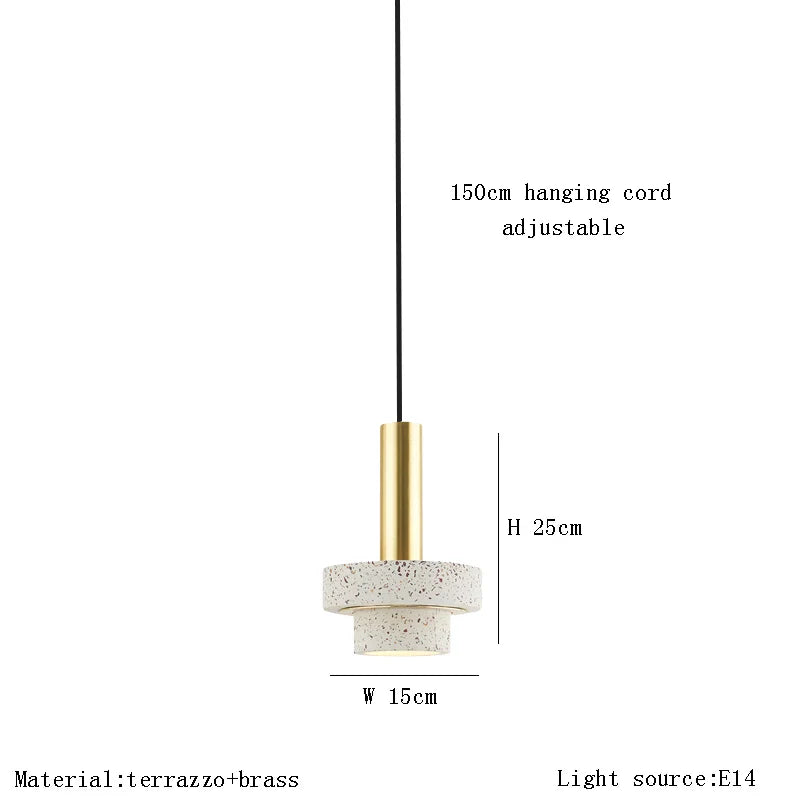 Afralia™ Marble Stone Pendant Lights LED for Modern Small Bar Decor & Dining Room