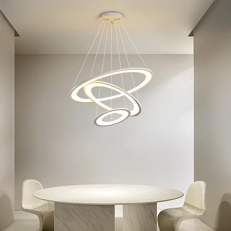 Afralia™ LED Chandeliers: Modern Minimalist Rectangular Ceiling Lights for Living Room, Bedroom, Dining Room