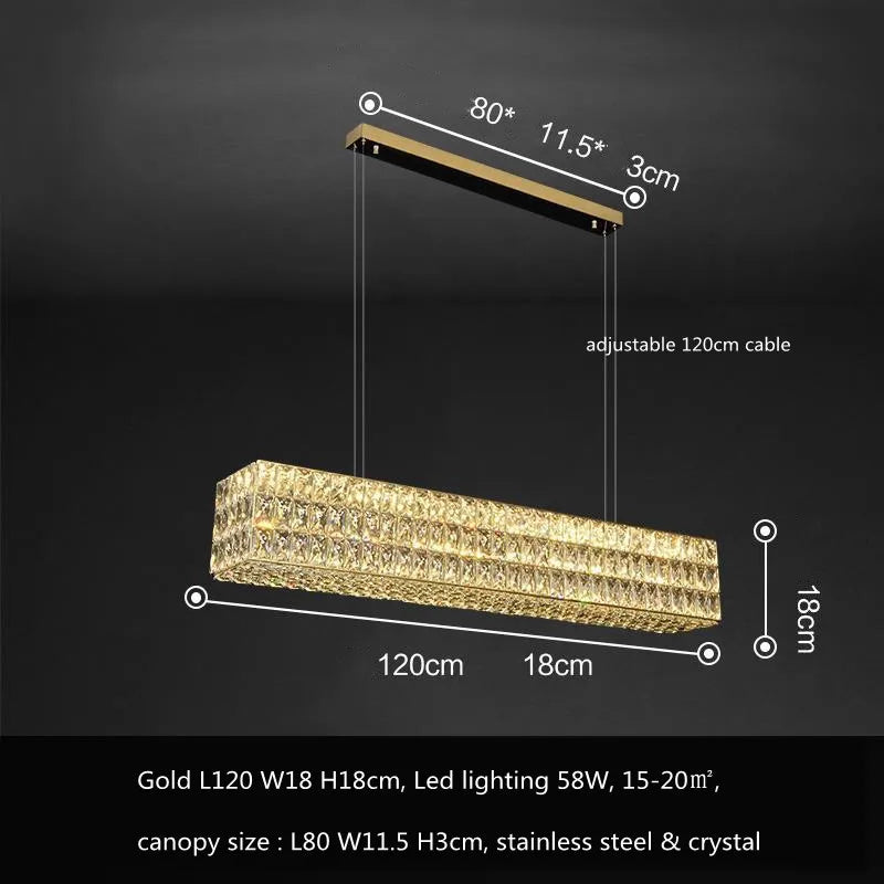 Afralia™ Crystal LED Pendant Light: Luxury Steel Hanging Lamp for Modern Foyer, Dining Room