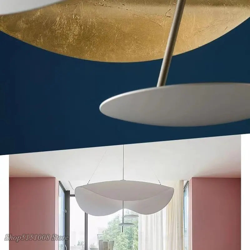 Afralia™ Gold Texture LED Pendant Lights: Modern Living Room Bedroom Hanging Lamps