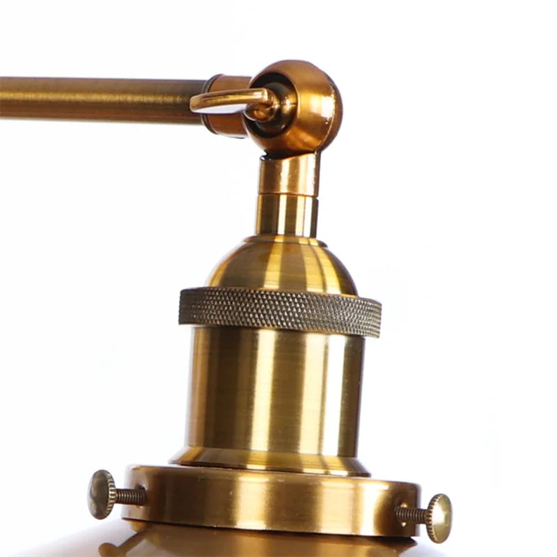 Afralia™ Loft LED Wall Lamp Gold Pull Chain Switch Industrial Luminaire