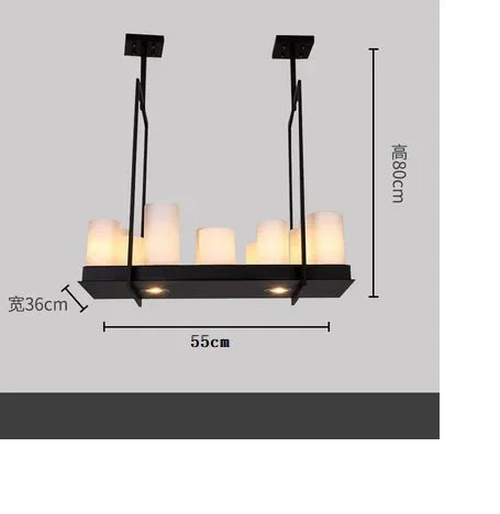 Afralia™ Vintage Glass Candle LED Chandelier for Elegant Living and Dining Spaces