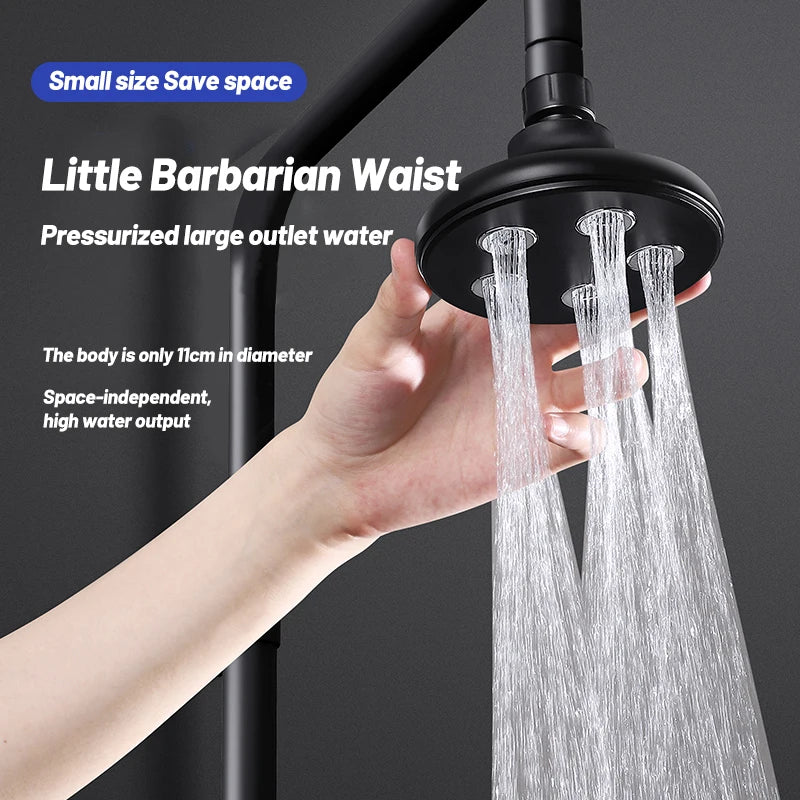 Afralia™ Black High Pressure Mini Rainshower Shower Head for Water-saving Bath Experience