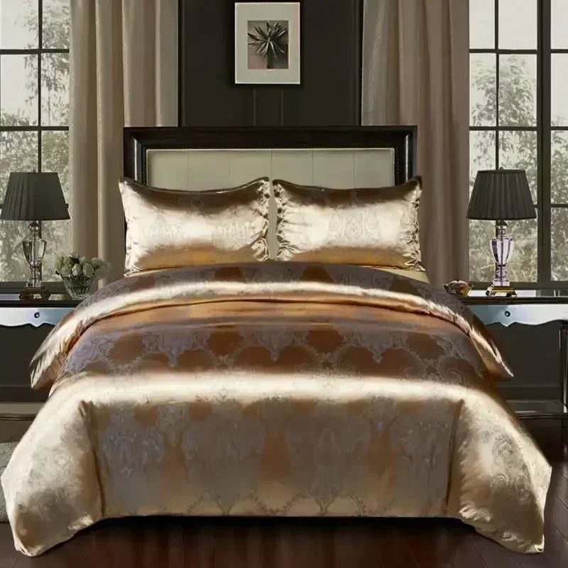 Afralia™ Luxury Jacquard King Size Bedding Set: European-Inspired Elegance for Queen & Double Beds
