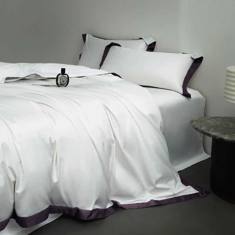 Afralia™ Egyptian Cotton Hotel Style Bedding Set 1000TC Queen King Duvet Cover Sheet Pillowcases