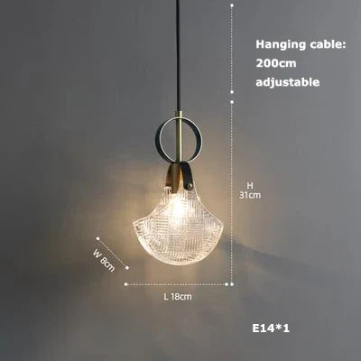 Afralia™ Art Deco LED Glass Ceiling Chandelier Pendant Light - Vintage American Style