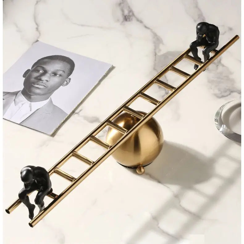 Afralia™ Thinker Sculpture Modern Abstract Figures Desk Decoration Home Decor Ornaments