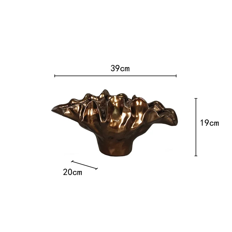 Afralia™ Wave Edge Resin Flower Vase Pot for Home Decoration