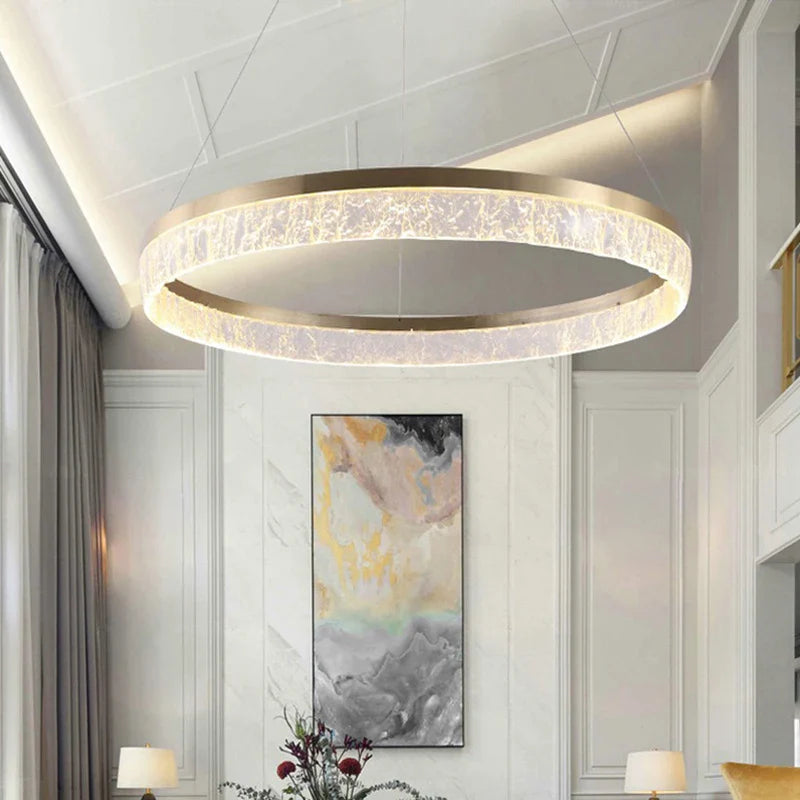 Afralia™ Gold LED Chandeliers for Elegant Home and Hotel Decor