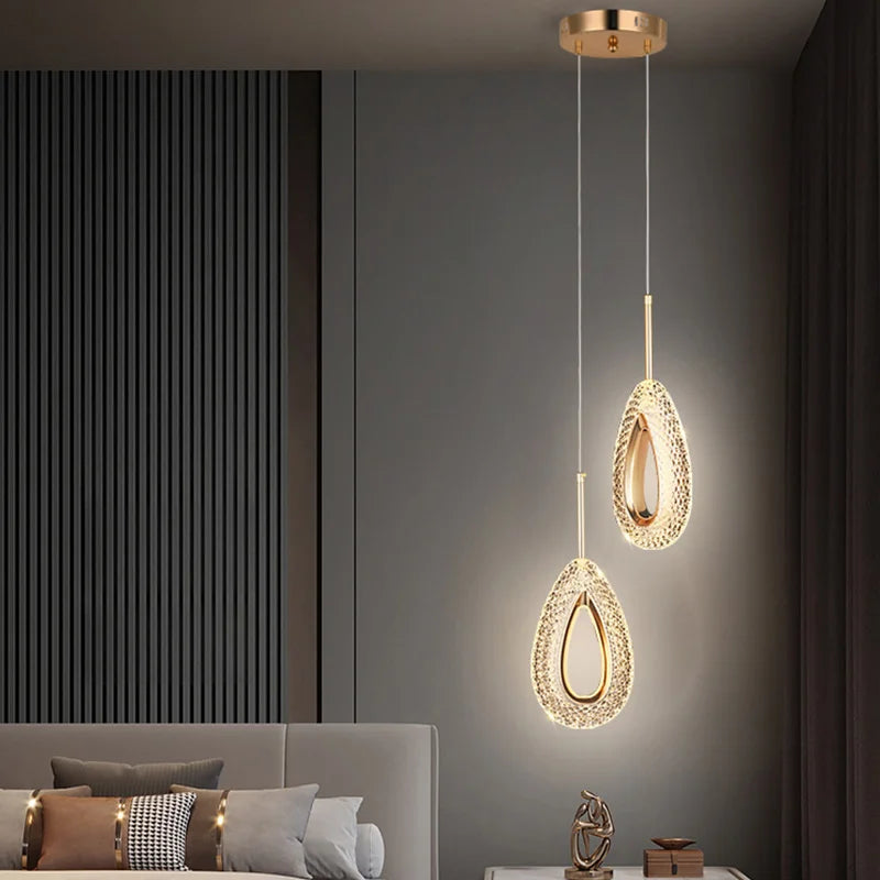 Afralia™ Crystal Pendant Lights: Modern LED Chandeliers for Home Décor