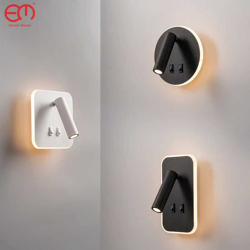 Afralia™ Adjustable Wall Lamp for Bedroom, Study, or Reading - 350° Rotation, Switch Included