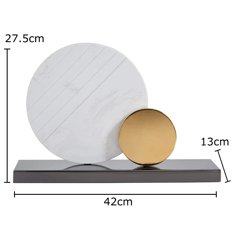 Geometric Circular Ring Desk Decoration by Afralia™