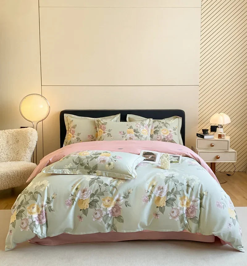 Afralia™ Pastoral Printed Cotton Bedding Sets for Comfortable Sleep