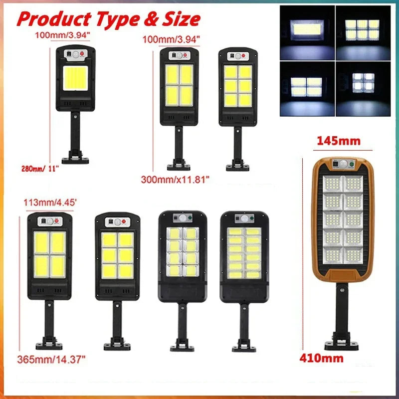 Afralia™ Solar Outdoor Street Light - 3 Mode Remote Control Waterproof Motion Sensor Garden Patio Lighting