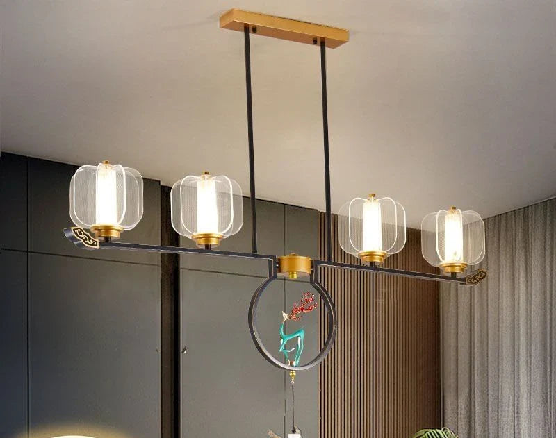 Afralia™ Deer Enamel Pendant Light | Chinese Style Zen Design for Home Decor