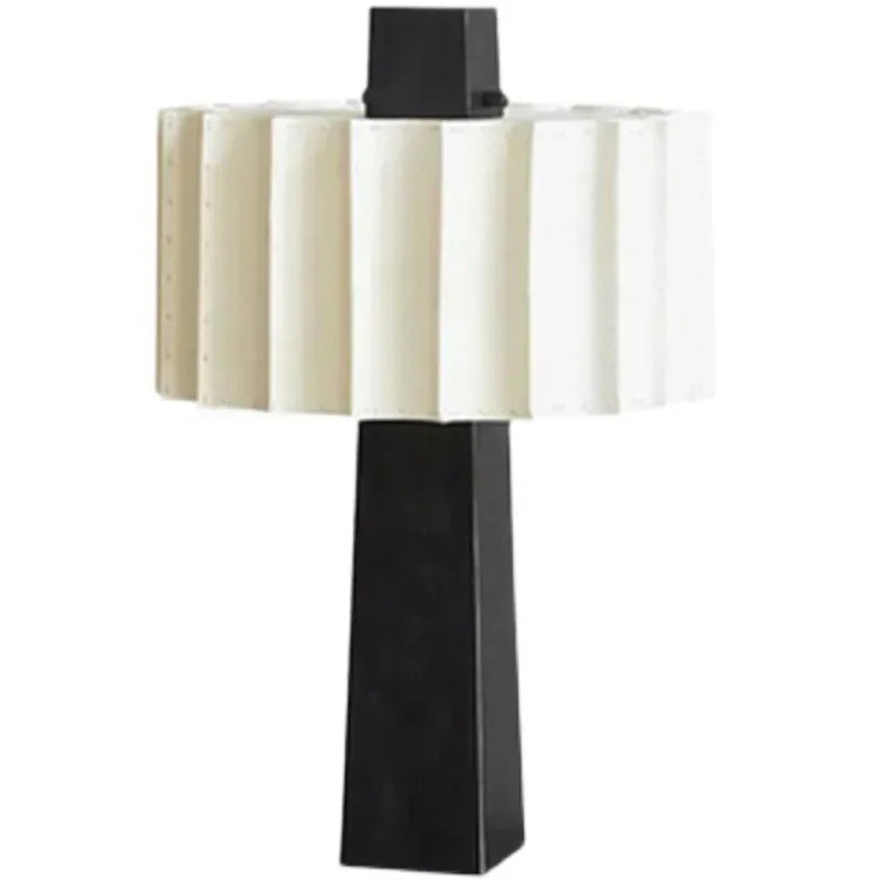 Afralia™ Minimalist Scandinavian Bedside Lamp Black Vertical Table Light