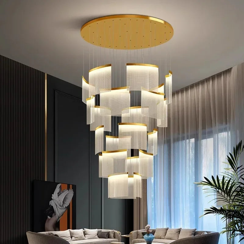 Afralia™ Elegant LED Ceiling Chandelier for Modern Bedroom and Dining Room