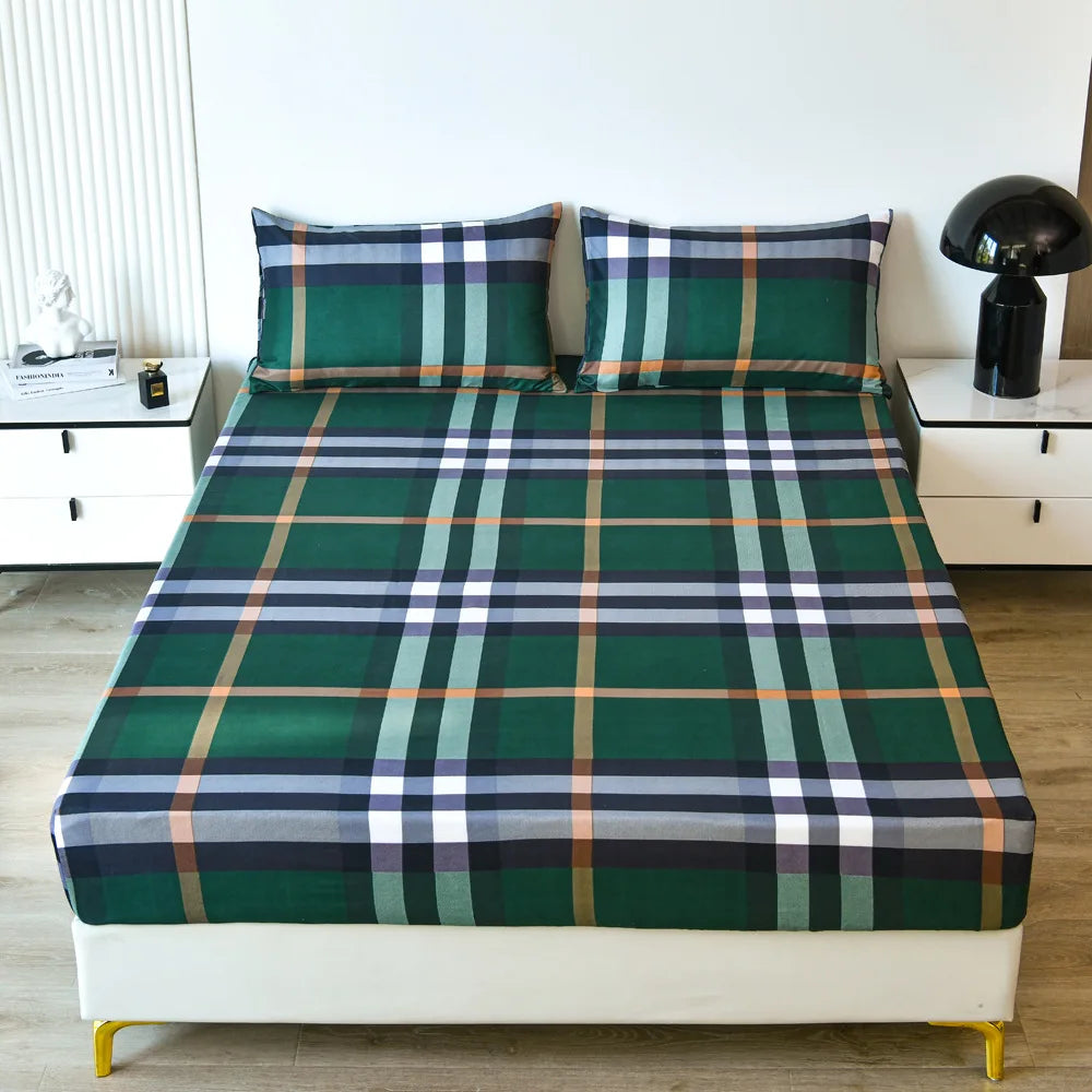 Afralia™ Geometric Figure Sheet Set with 2 Pillowcases for Bedroom All Seasons