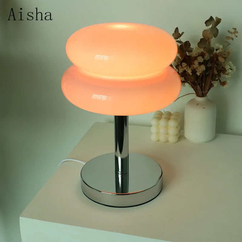 Afralia™ Bauhaus Glass Table Lamp | Modern Desktop Decoration for Home, Bedroom, Living Room