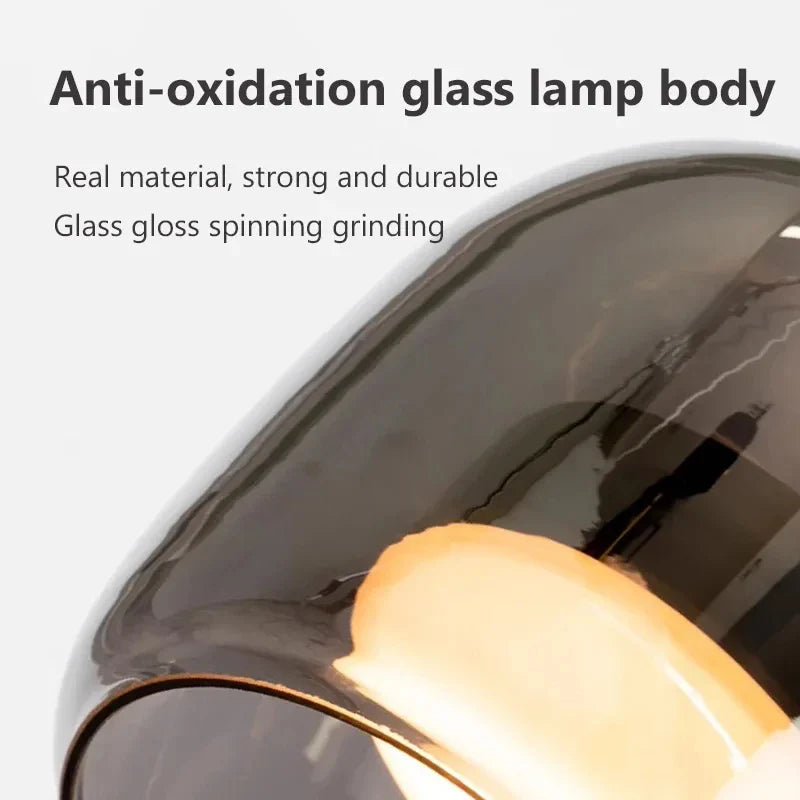 Afralia™ Nordic Glass LED Ceiling Chandelier: Restaurant & Home Decor Lighting Fixtures