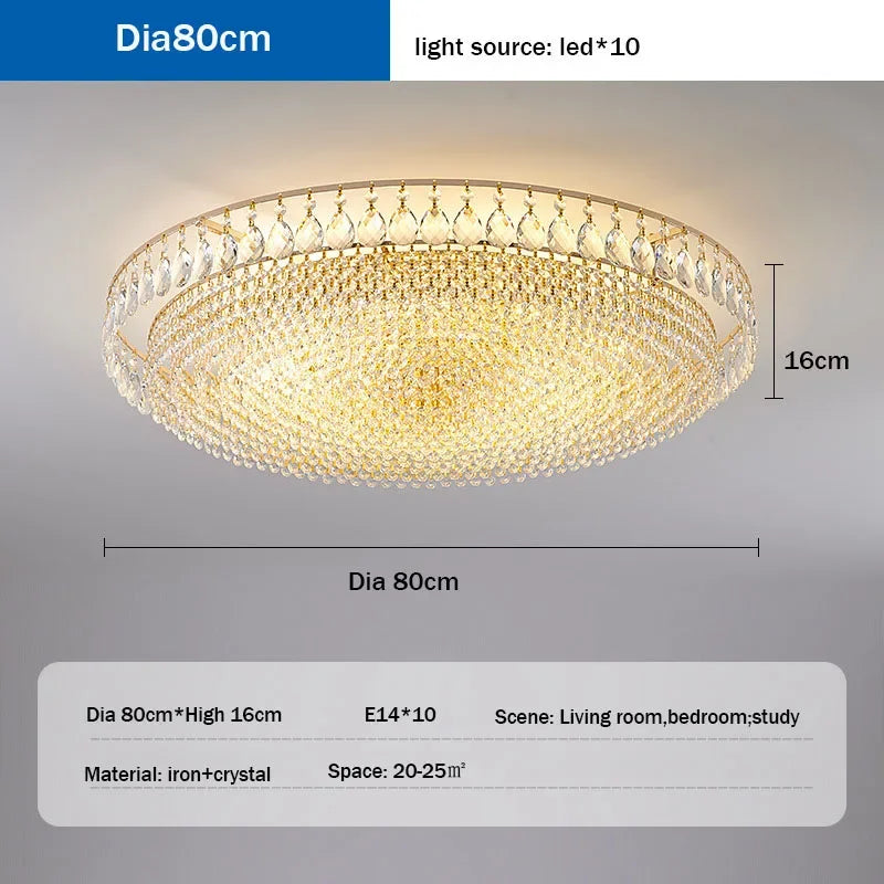 Afralia™ Crystal Ceiling Lights: Luxurious LED Fixture for Master Bedroom, Living Room Wall Decor